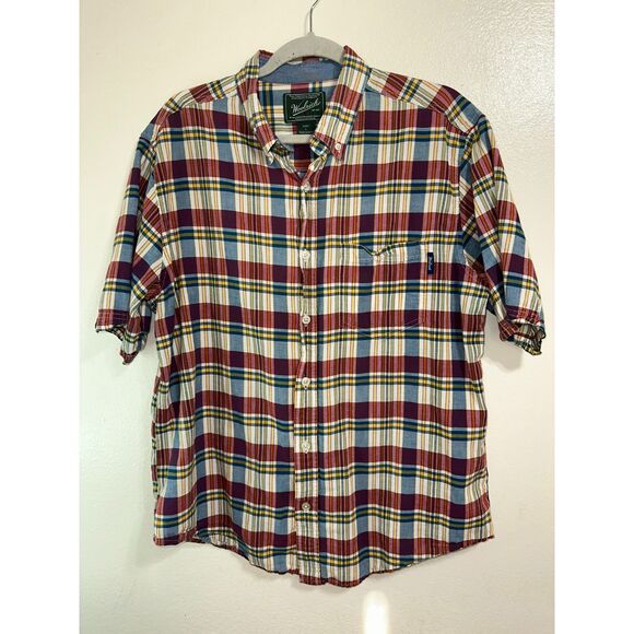 Woolrich Other - Woolrich Men's Madras Plaid 100% Cotton Button Down Shirt, Size L